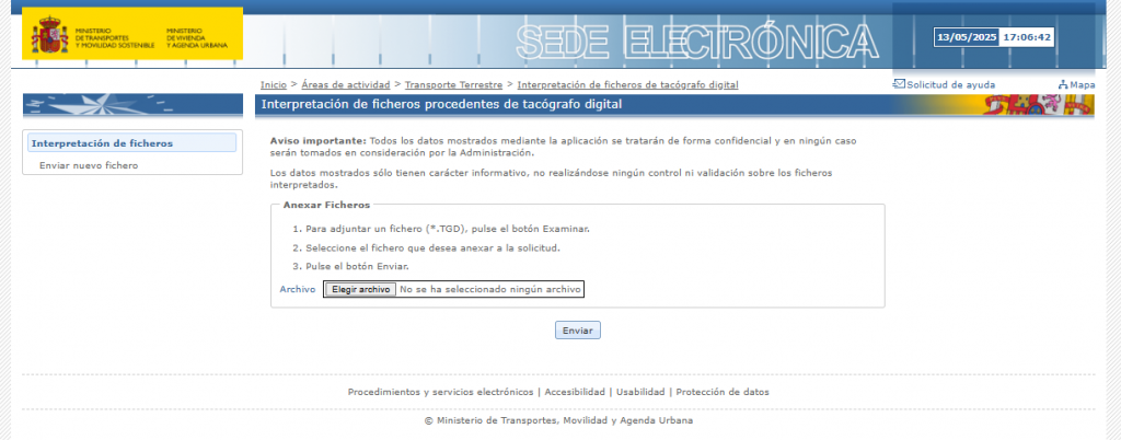 ministerio-de-trasporte-lector-de-archivos-.dgt
