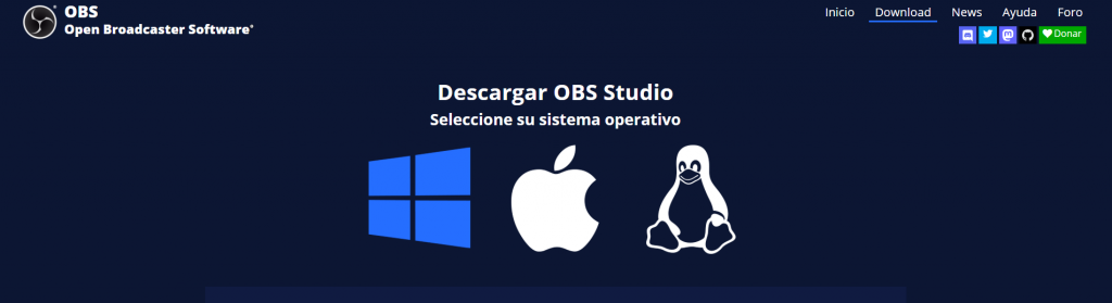 web-descargas-de-obs-studio